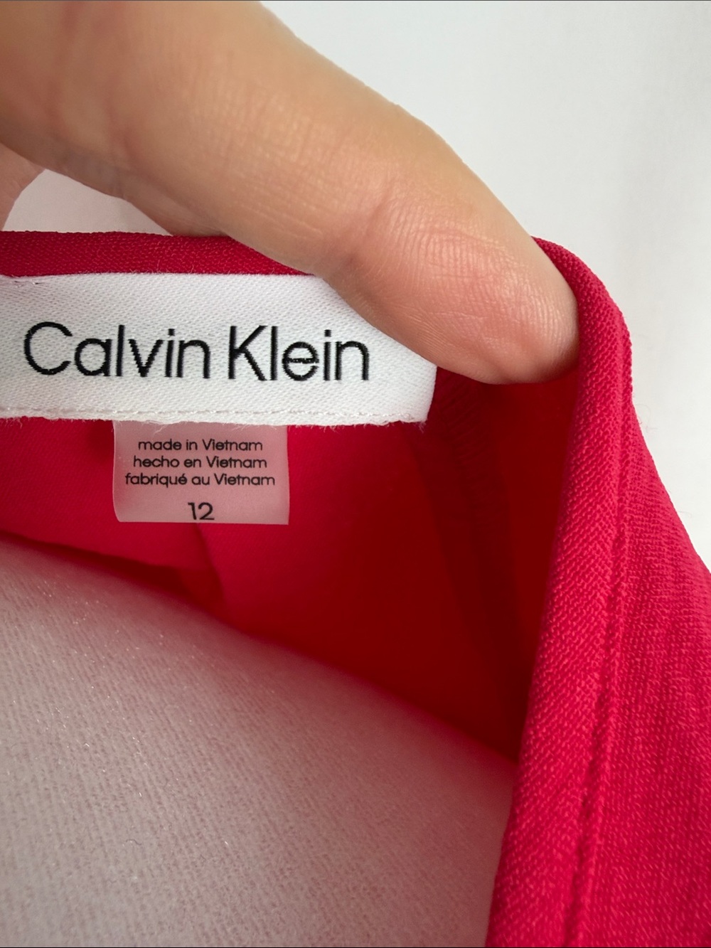 Calvin Klein Raspberry Pink Pleated Midi Dress Size 12 Belted Flutter Sleeve - Picture 2 of 10